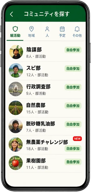 コミュニティのスマホ